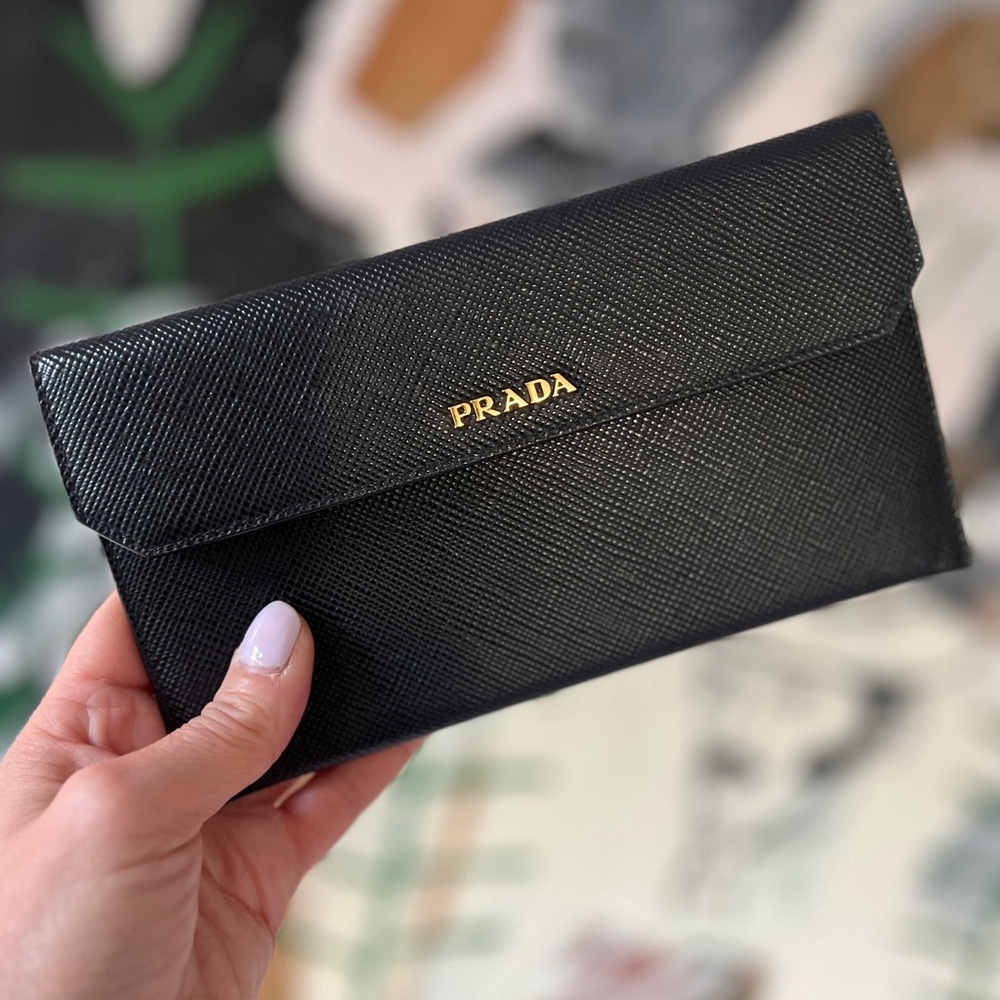 Prada Saffiano slim pouch